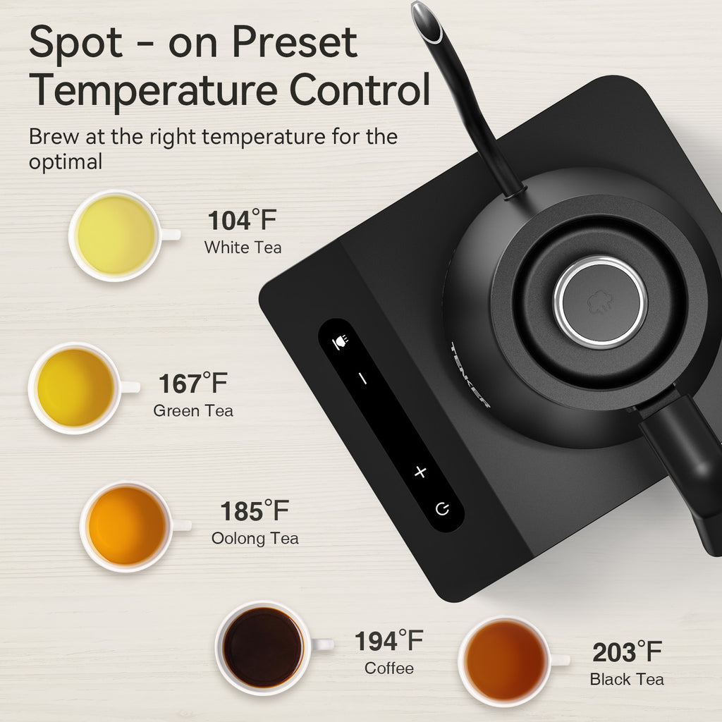 Gooseneck Electric Kettle With Temperature Control For Pour Over Coffee & Tea, Quick Heating, Hot Water Boiler, 1200W,Banned Platforms Amazon Temu